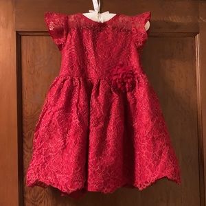 Pastourelle by Pippa and Julie 3T red sparkly party dress